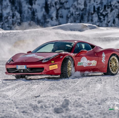 Custom-made studded tires, designed specifically for ice tracks and racing drive.